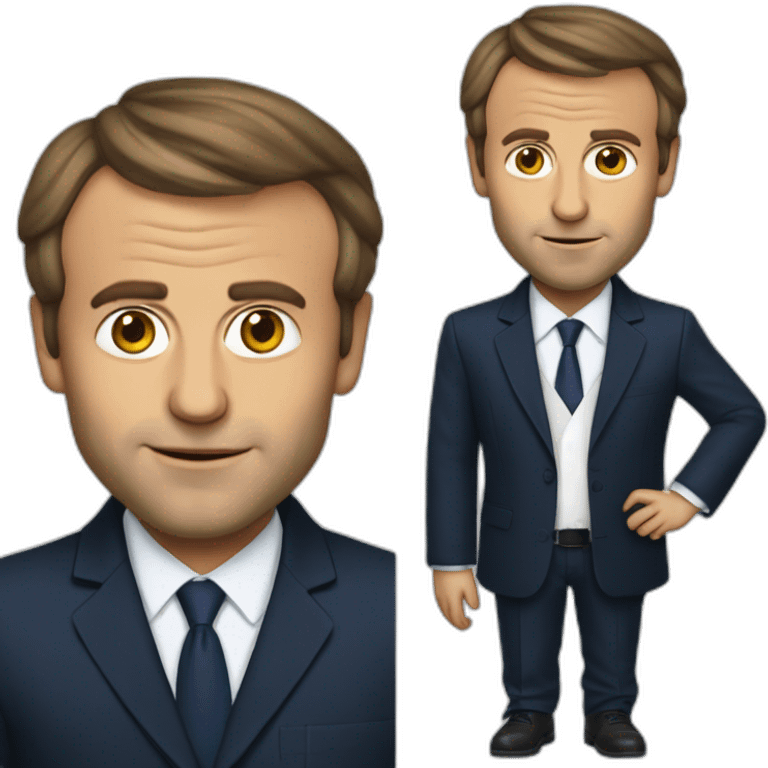 Emanuel Macron qui fait des chose bizarre emoji