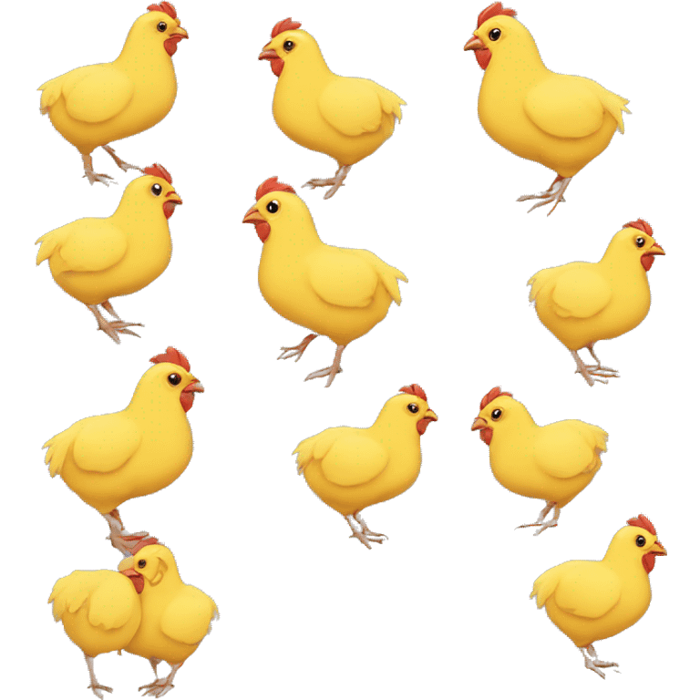 falimy borthers and sistrs small yellow chickens emoji