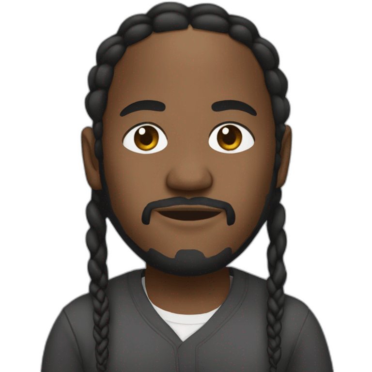 Kendrick Lamar with braids emoji