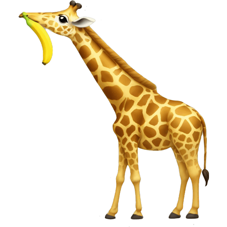 Giraffe eating a banana emoji