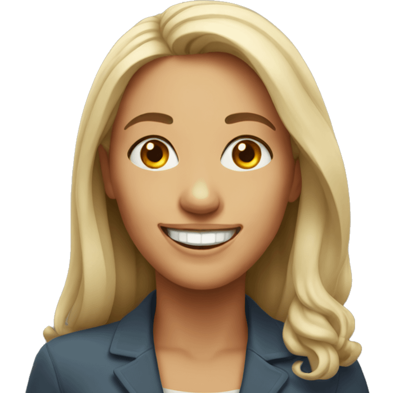 smiling woman portrait emoji