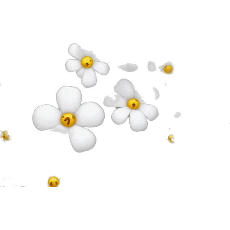 White flowers  emoji