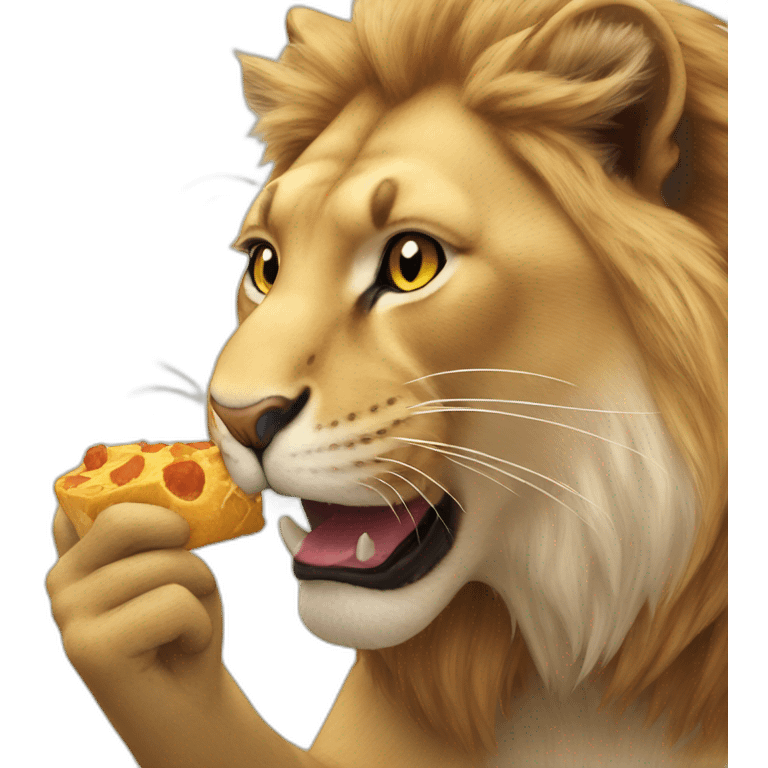 cat eating a lion emoji