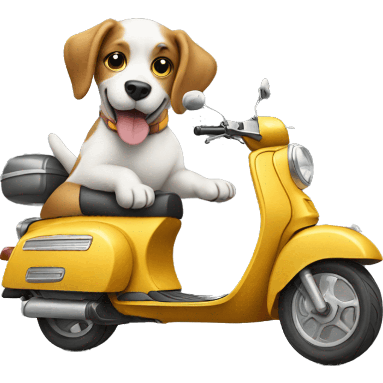 Dog on scooter emoji