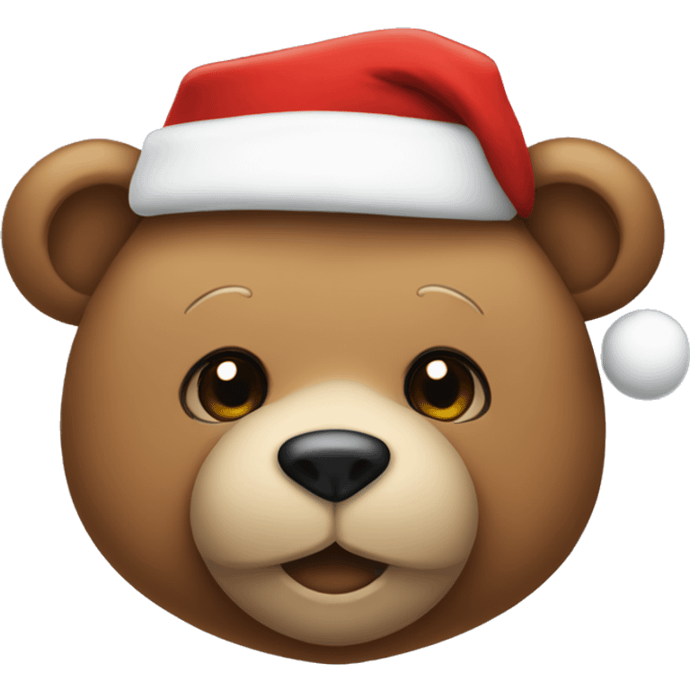 Teddy bear wearing a santa hat emoji