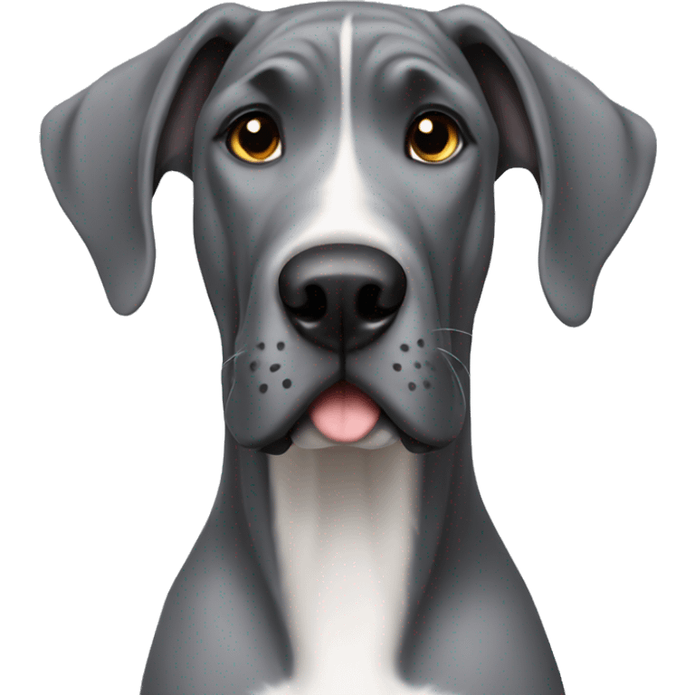 Gray Great Dane emoji