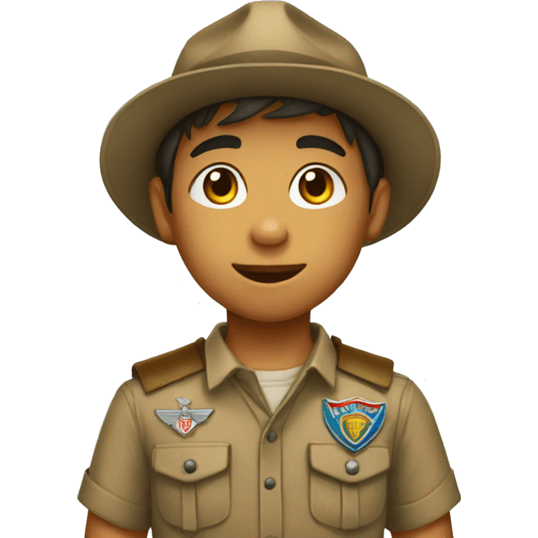 a scout boy aged around 7 years old emoji