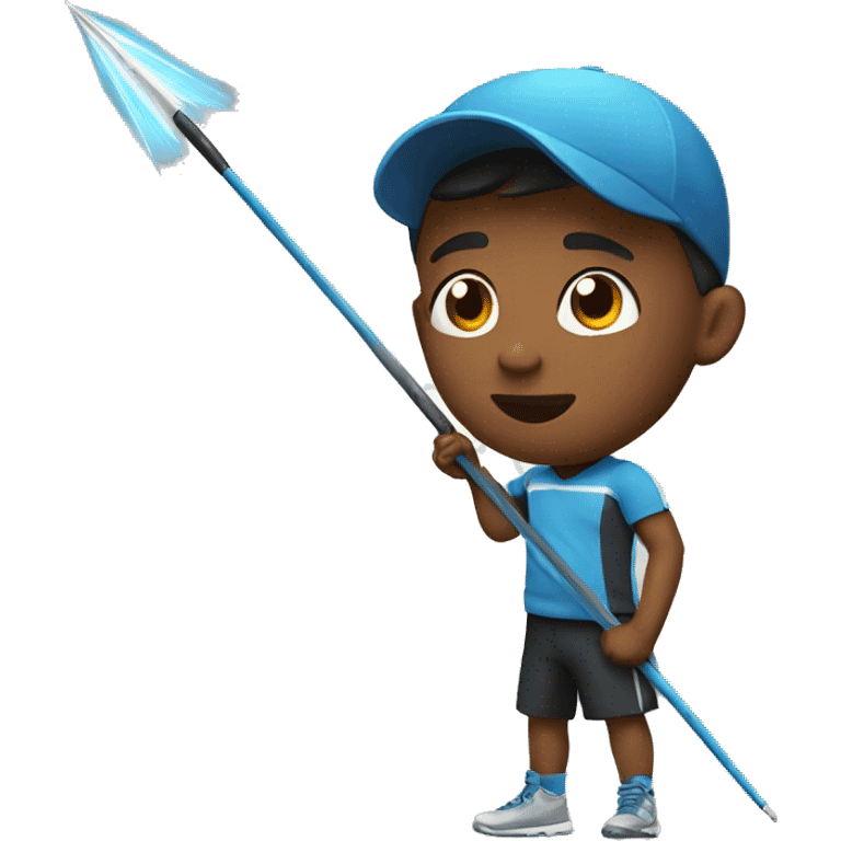 a boy with javelin emoji