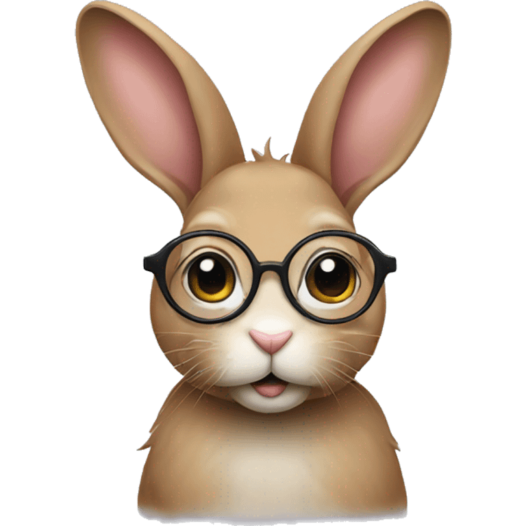 bunny wearing glasses emoji