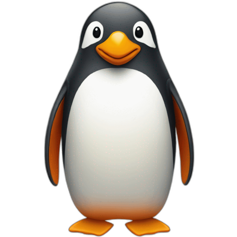 multicolor penguin greeting emoji