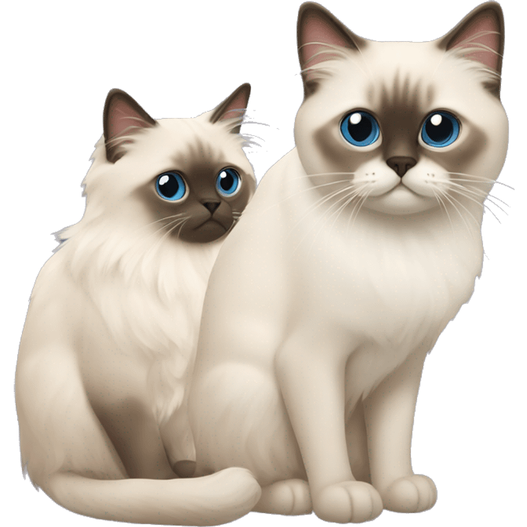 Birman cat and a Birman cat  emoji