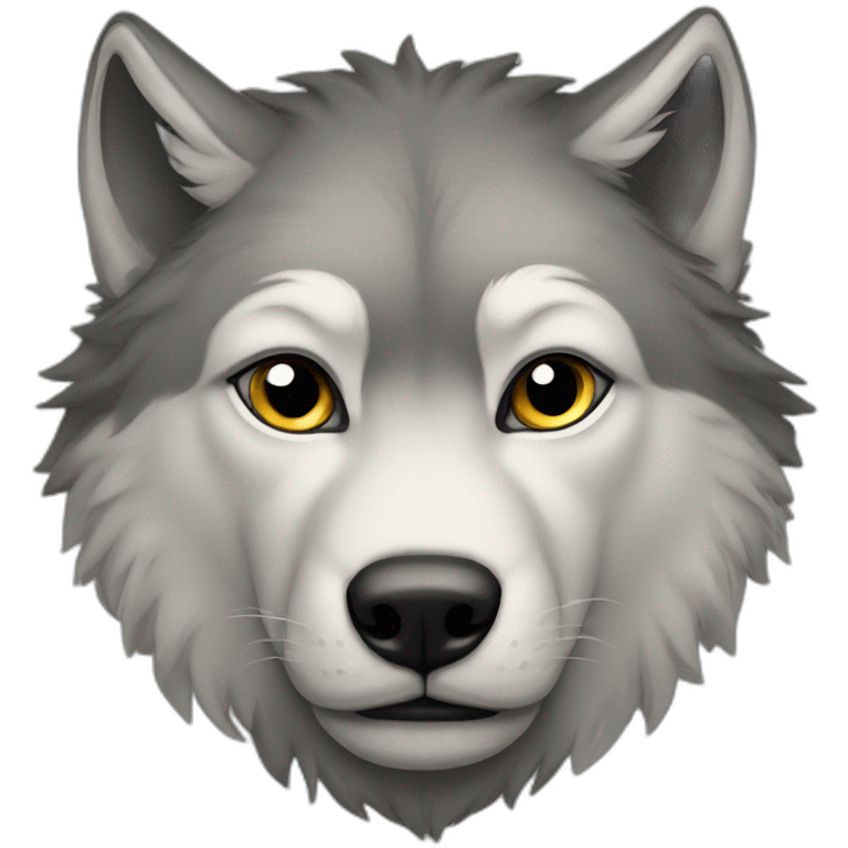 Loup regard sombre  emoji