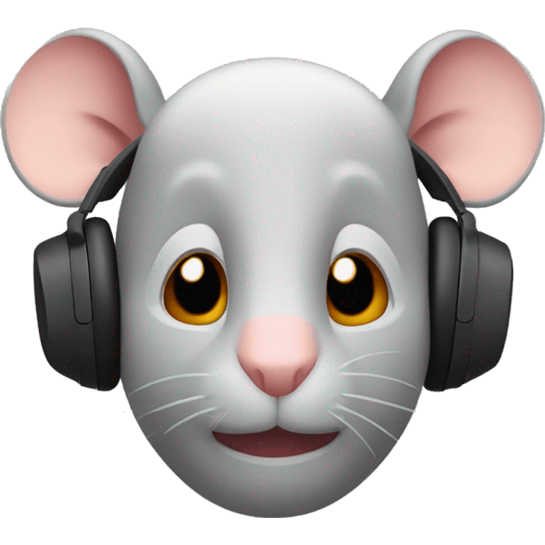 a rat wit airpods max emoji