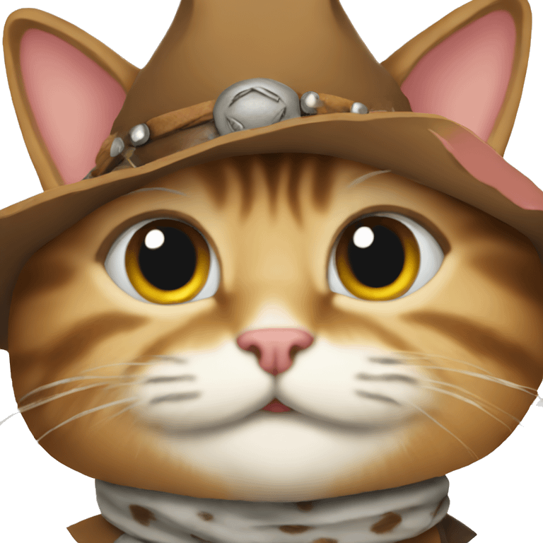 Cowboy kitty emoji