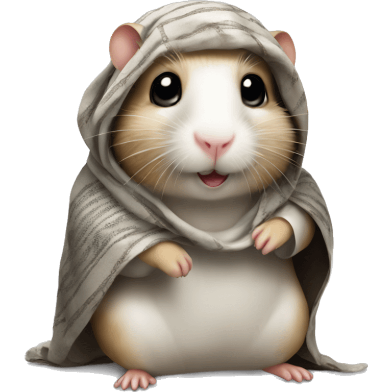 An Arab hamster wearing a thobe and shemagh emoji