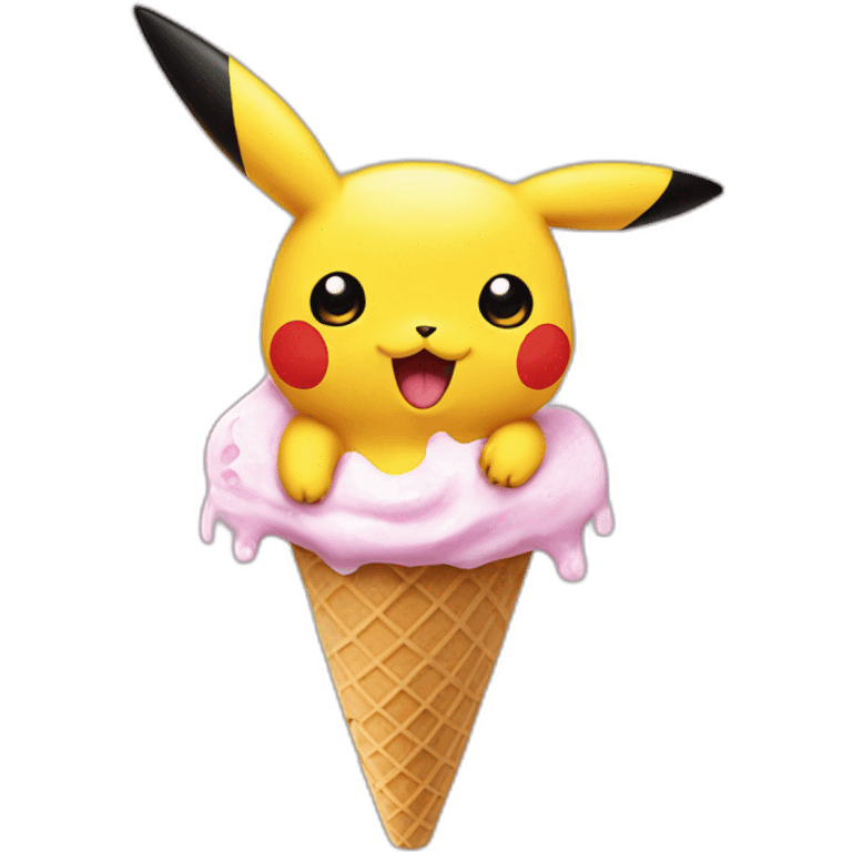 pikachu ice cream emoji