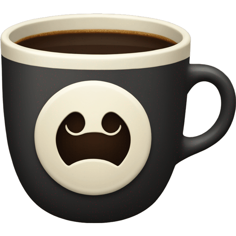 Black coffee in vintage cup emoji