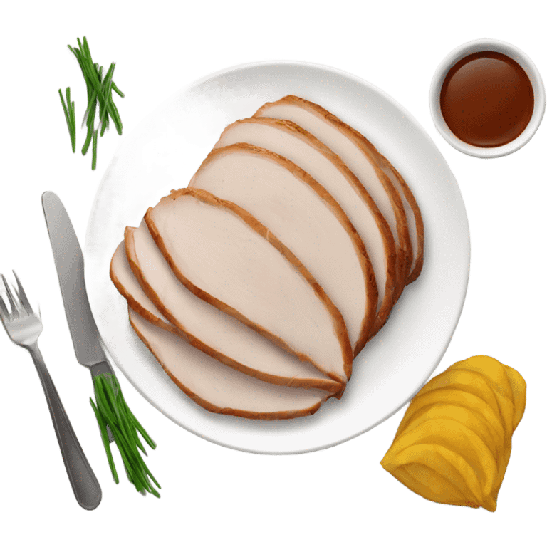 Easy Sliced Turkey Breast in a plate emoji