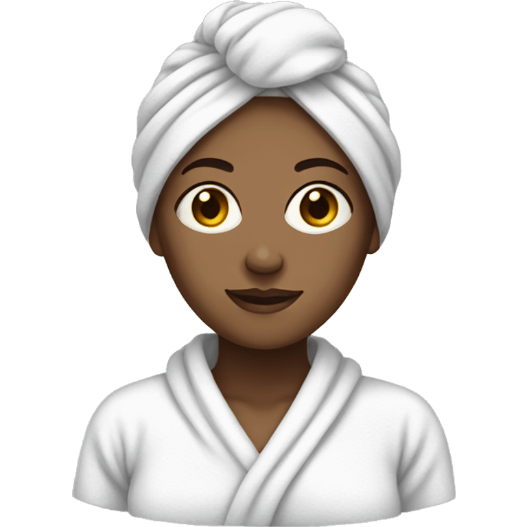 White Woman in towel emoji