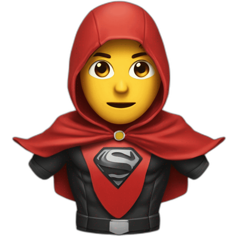 téléconseiller avec une cape rouge emoji