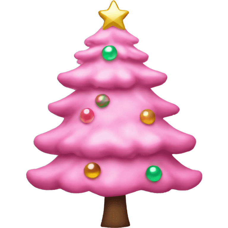 Pink cute aesthetic Christmas tree emoji