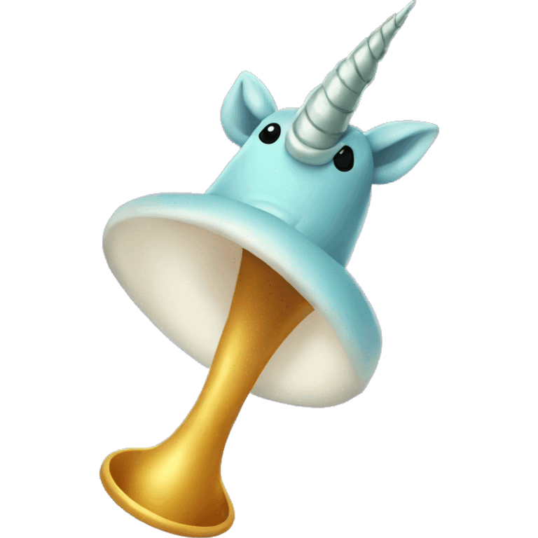 A horn from a unicorn emoji