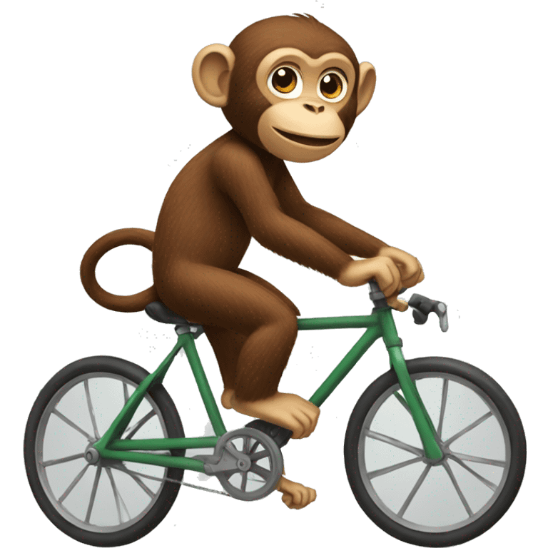 Monkey riding a cycle emoji