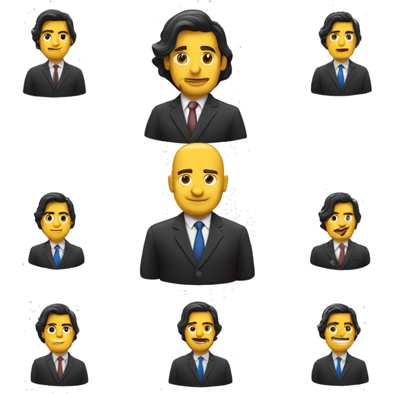 Jefe de empresa sin cabello emoji