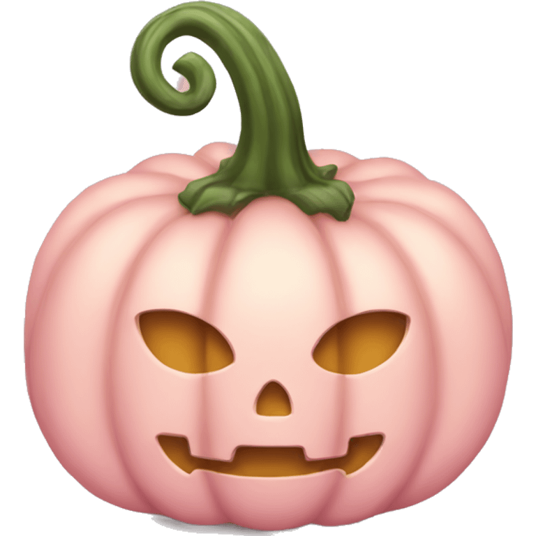 Light pink Pumpkin with a bow emoji