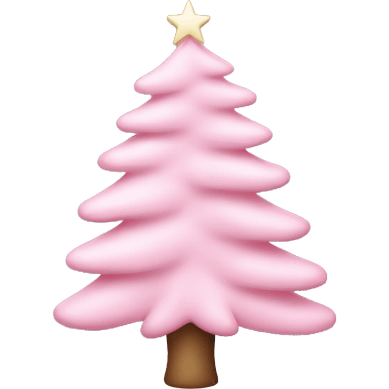 pastel pink christmas tree emoji