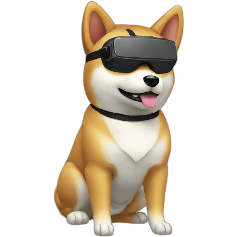 shiba inu in vr headset emoji