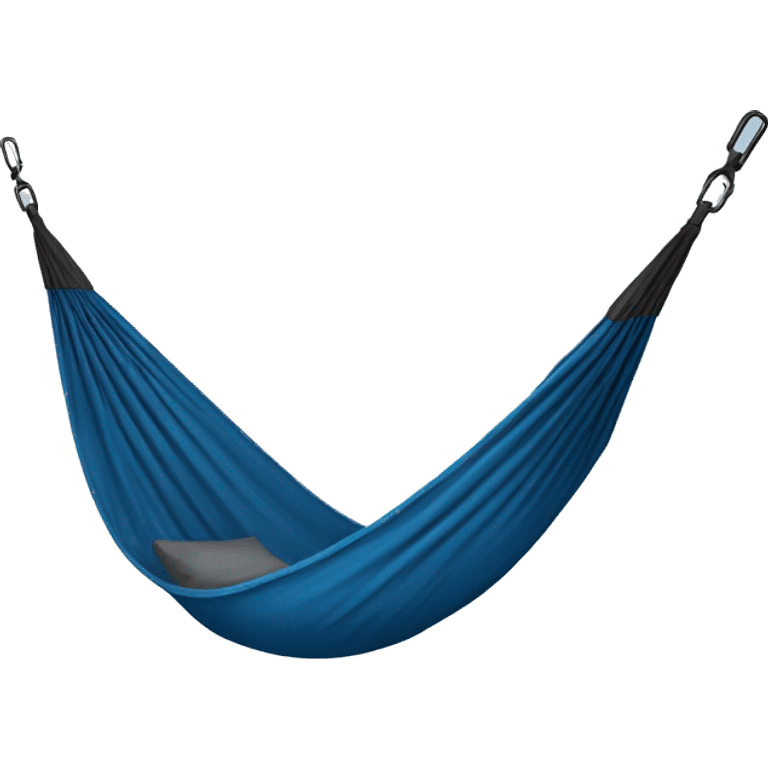 Realistic camping blue  hammock lisolated. emoji