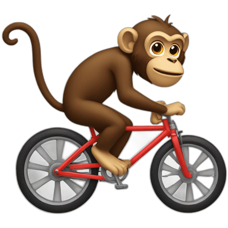 monkey riding a kick bike emoji