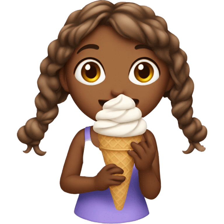 girl eating ice cream  emoji