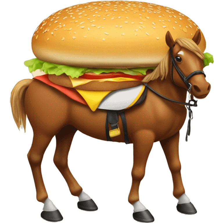 Burger on a horse  emoji