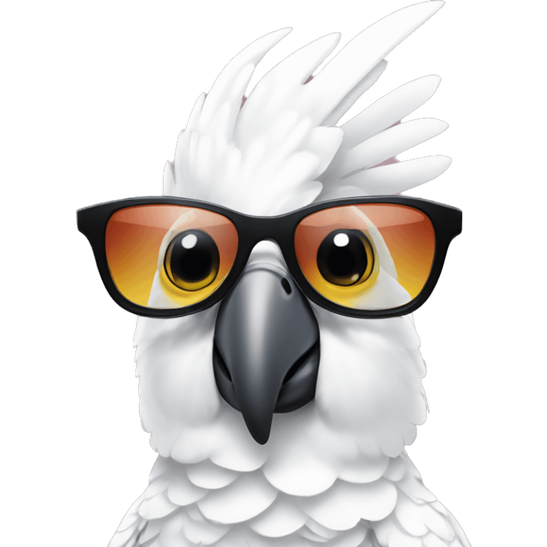 Cockatoo with sunglasses emoji