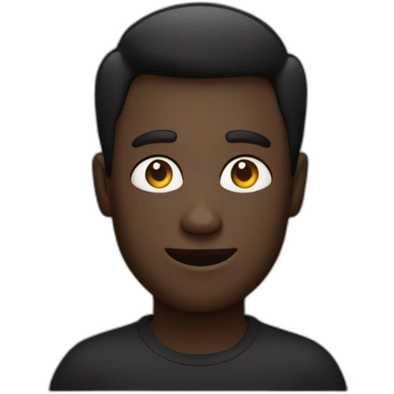 Homme noir avec macbook emoji