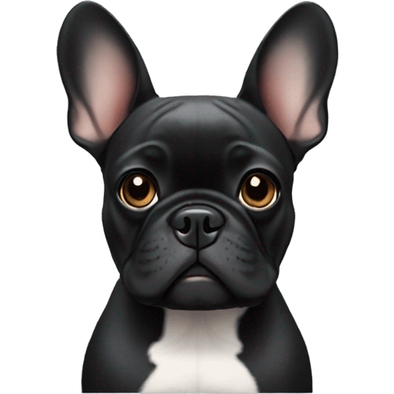 Black French bulldog emoji