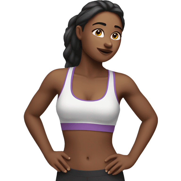 girl wearing sports bra emoji