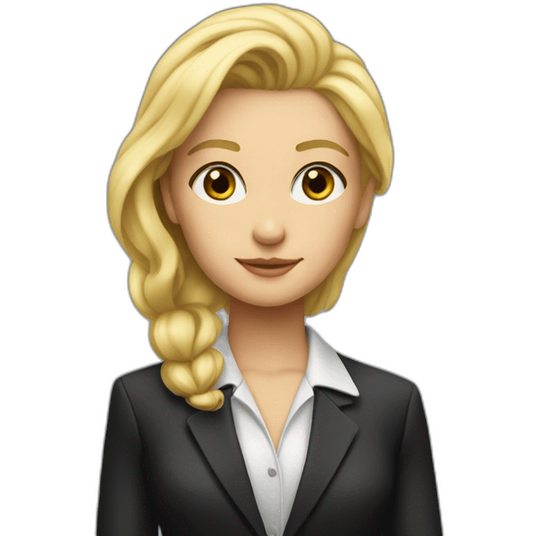 Blonde grommy lawyer with perfect side profile emoji