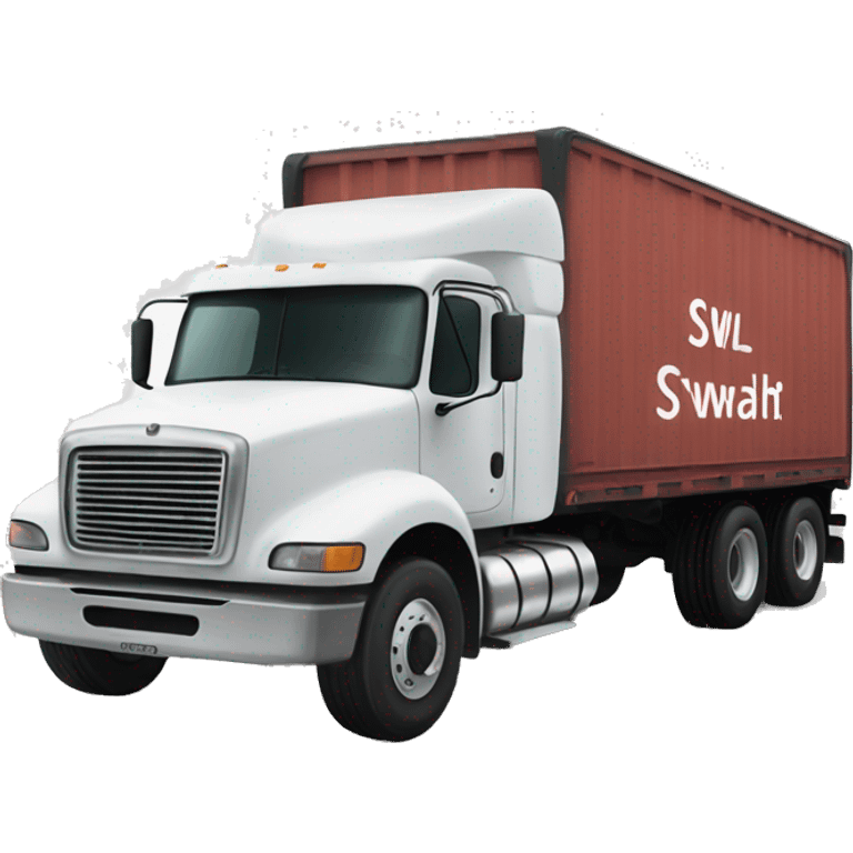 freight truck with text: SWL emoji