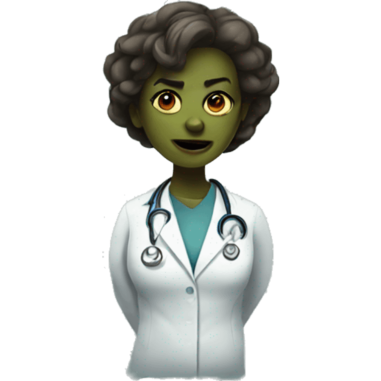 Doctor zombie women emoji