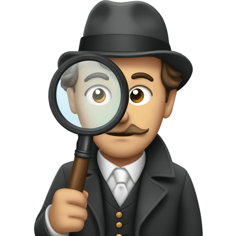 Sherlock Holmes with a magnifying glass emoji