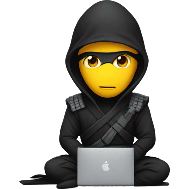 Ninja with macbook emoji