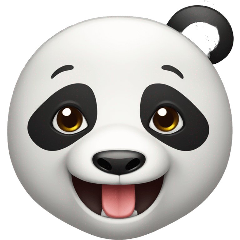 panda with grimacing face showing teeth emoji