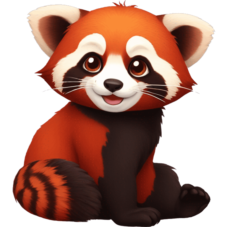 red panda love emoji