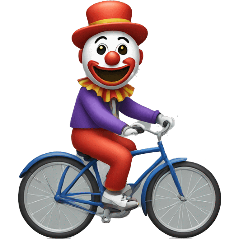 Clown on a bike emoji