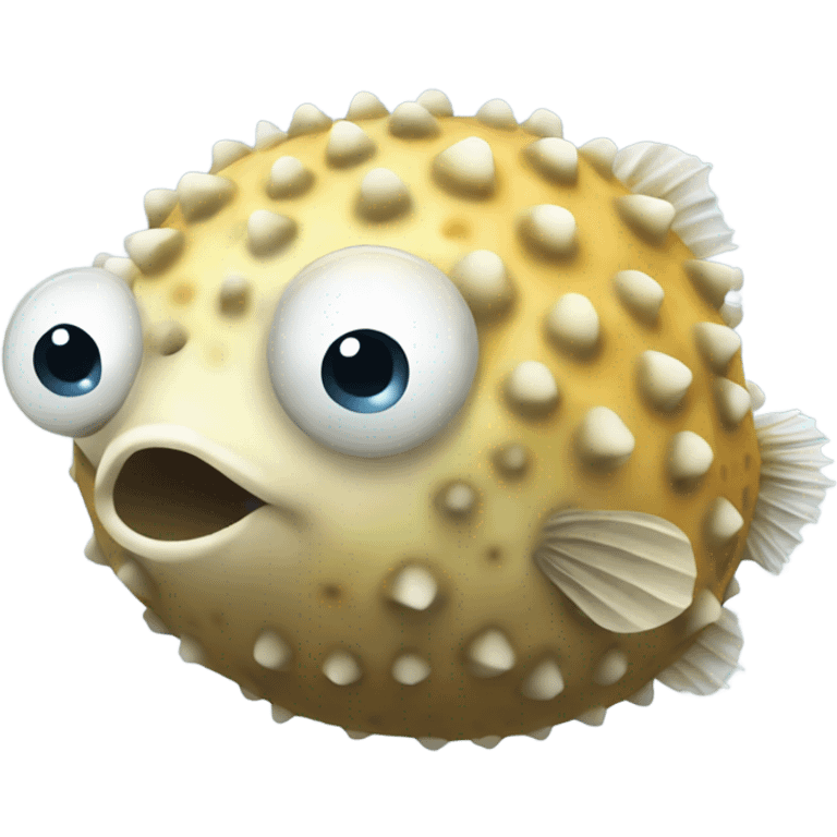 Pufferfish tired emoji