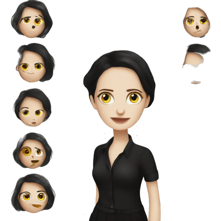 Eva Green in black shirt emoji