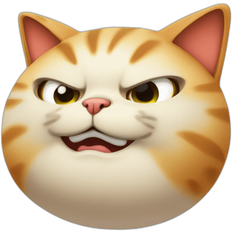 nasty fat cat wearing puncho emoji